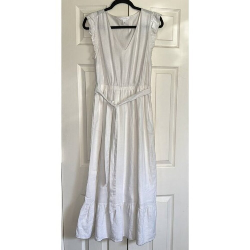 Popsugar Linen Blend Maxi Dress Cottagecore Beach Size Medium